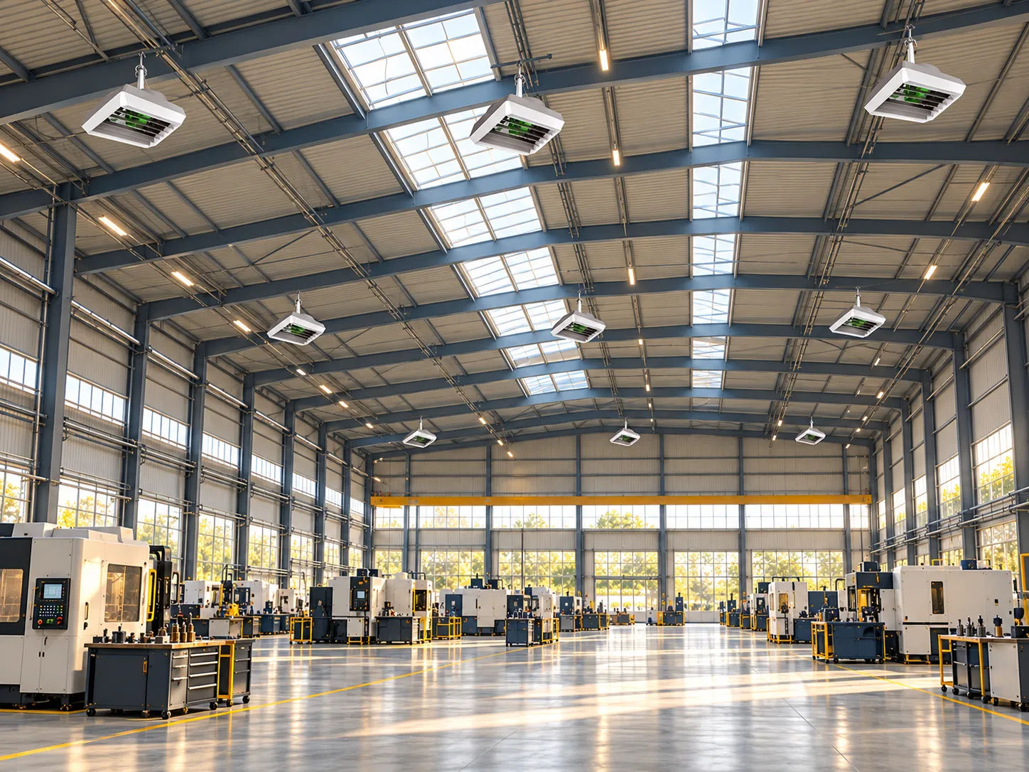 Atelier industriel de grande hauteur