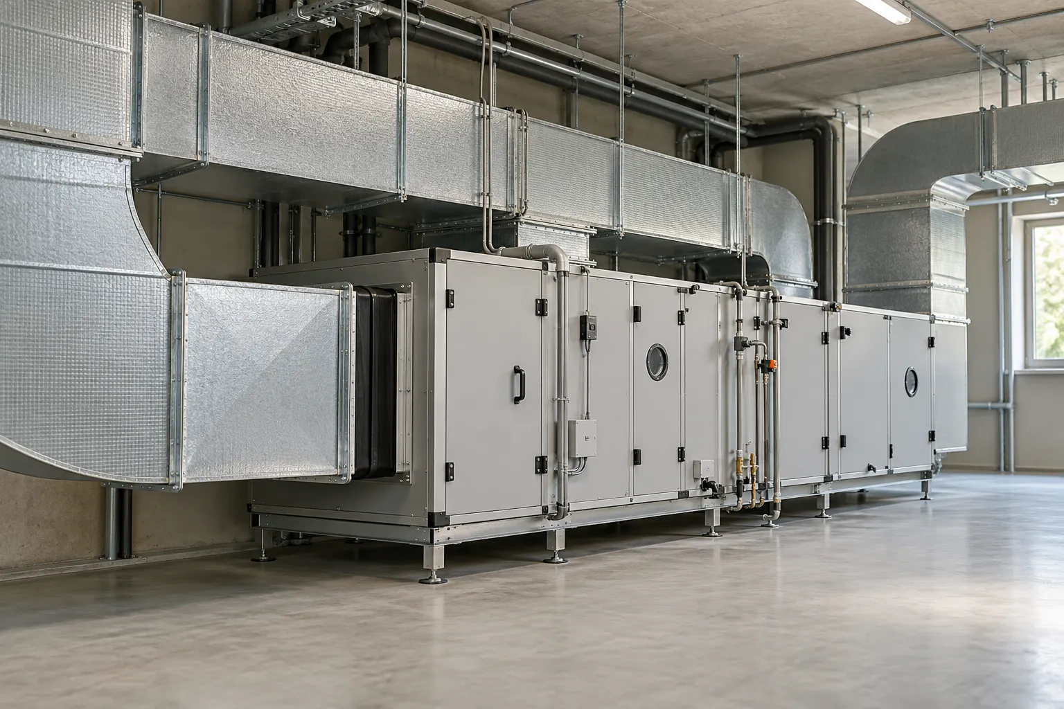 Centrale de traitement d’air et gaines de ventilation