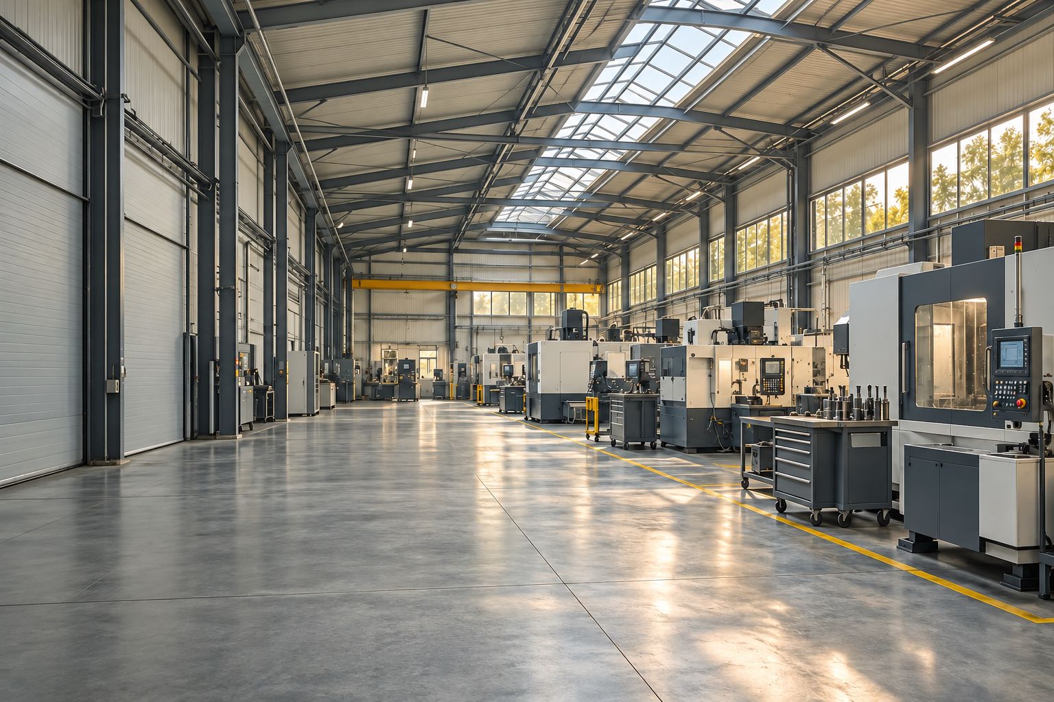 Atelier industriel de grande hauteur